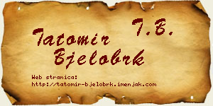 Tatomir Bjelobrk vizit kartica